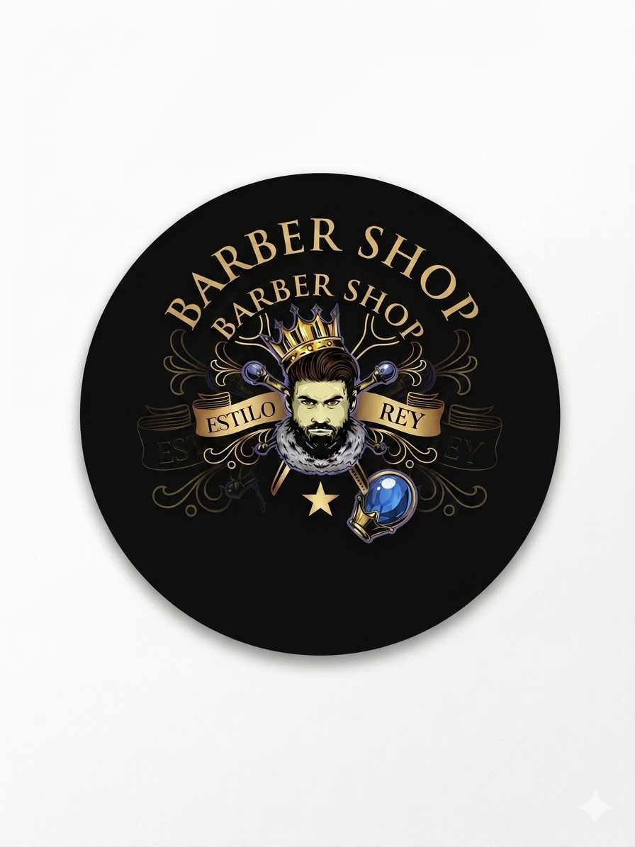 Logo de Barberia Estilo Rey